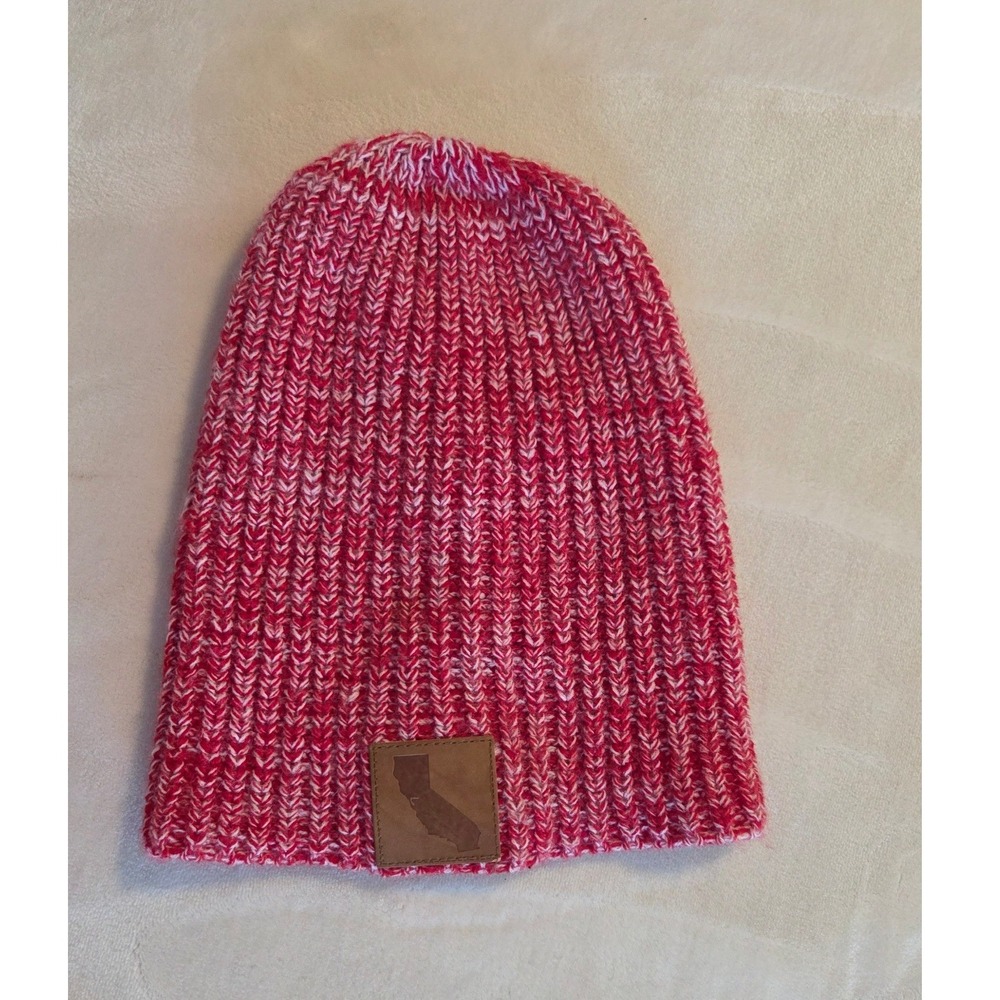 Gertex California Knit Beanie Red & White Marled Gorpcore Outdoor Hiking Camping